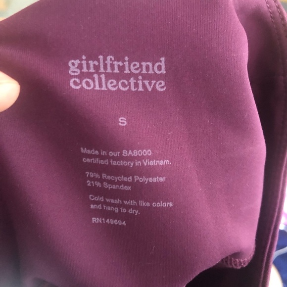 Girlfriend Collective size Small Purple High Rise Leggings - Picture 5 of 5